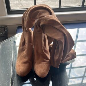 Steve Madden Tan Over the Knee Boots Suede